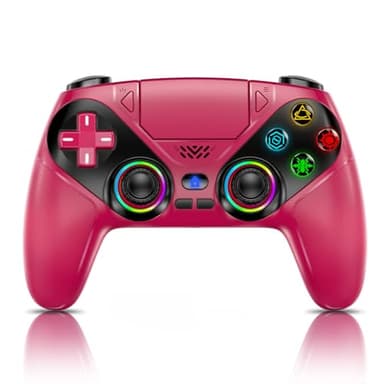 Nonbliep LED for PS5 Controller, for PS5 Slim/Pro/PC, Wireless Controller with 9 Colors RGB Light/Dual Vibration/Turbo/3.5mm Audio Jack/Speaker/Programmable for Playstation 5 Controller