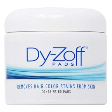 Dy-Zoff Hair Color Stain Remover Pads (80 Count) – Professional Hair Dye Remover for Skin – Pre-Saturated Cotton Pads to Remove Dye Stains – Fast-Acting & Gentle Color Remover for Dyed Hair