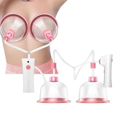 BGHJIKGFS Electric Breast Massager, Chest Beauty Enlargement Machine, Chest Massager Sutible, for Promote Breast Growth, Flat Breasts, Sagging Breasts(12.5cm/4.9 Inch)