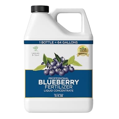 Leaves and Soul Blueberry Fertilizer 32 oz, Professional Liquid Blueberry Fertilizer 6-4-6 Concentrate for Blueberry Bushes, Plant Food for Blueberry Plants Outdoor & Pots