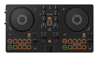 AlphaTheta DDJ‑FLX2 Compact 2‑Channel DJ Controller — Streaming‑Ready, Smart Fader & Smart CFX — Works with rekordbox, djay & Serato DJ Lite — Phone, Tablet & PC/Mac