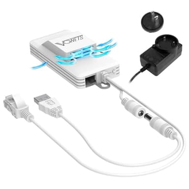 VONETS VAP11AC 2.4GHz+5GHz Dual Band AC1200 Wireless Bridge Repeater Mini Router WiFi to RJ45 Ethernet Adapter WiFi Hotspot Signal Extender with Smart Cooling Fan, 12V/1A Power Supply Included