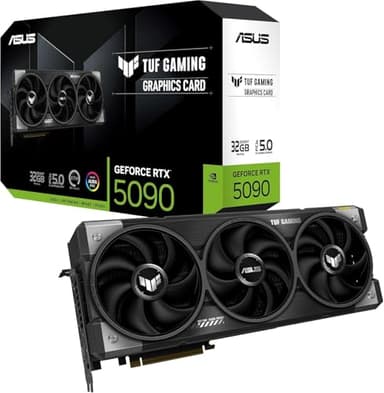 ASUS TUF Gaming GeForce RTX 5090 32GB GDDR7 Gaming Graphics Card (Nvidia GeForce RTX5090, 3.6 Slot Design, PCIe 5.0, 2X HDMI 2.1b, 3X DisplayPort 2.1a, TUF-RTX5090-32G-GAMING)
