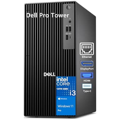 Dell Desktop Computers Pro Tower PC for Home and Business, 14th Gen Intel 4-Core Processor, 8GB DDR5 RAM, 512GB PCIe SSD, DisplayPort, HDMI, Support Dual Monitor, Office 365, Windows 11 Pro