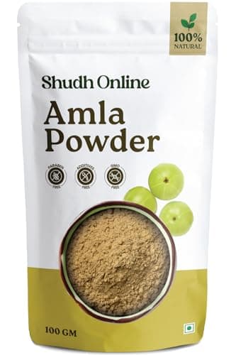 Amla Powder Organic, Indian Gooseberry for Hair Growth (3.5 oz - 0.2 lb) Alma Fruit Berry, Grosella de la india en polvo | 100% Raw and Natural Amalaki | Rich in Vitamin C, Antioxidants
