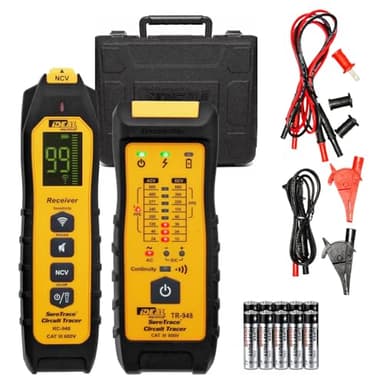 Ideal Electrical SureTrace Plus Circuit Breaker Finder Tool and Circuit Tracer (61-948) 0-600 Volts AC/DC with Built-in Continuity Test and High-Visibility Displays