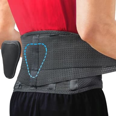 Sparthos Back Brace for Lower Back Pain - Immediate Relief from Sciatica, Herniated Disc, Scoliosis - Breathable Design With Lumbar Support Pad - For Home & Lifting At Work, For Men & Women - Medium