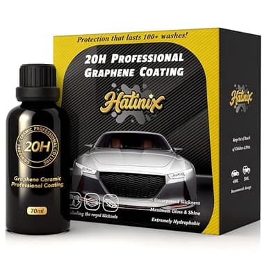 Hatinix 20H Graphene Ceramic Coating for Cars - 70ml, Professional Ceramic Coating | High Gloss Finish | Hydrophobic | Scratch & Protection | Easy To Use