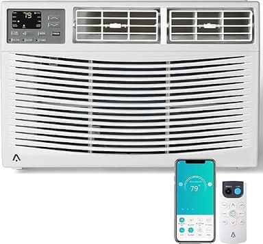 MERXENG Window Air Conditioner,10,000 BTU AC w/WiFi, Fast Cooling for Large Room up to 450 Sq ft, Quiet Easy Installment Air Conditioner for Bedroom, Energy Efficient AC with WiFi Enabled