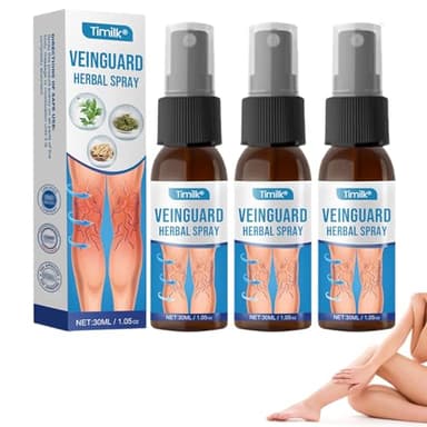 Timilk VeinGuard Herbal Spray, Professional Varicose Veins Treatment for Legs Spray, Timilk Vein Guard Herbal Spray, Natural Ingredients Leg Treatment for All Skin Types (3 Bottle)