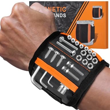 Magnetic Wristband Fathers Day Gifts for Men Dad - Tools for Holding Screws Nail Drill Bits, Christmas Gifts for Boyfriend Husband Grandpa on Birthday Stocking Stuffers Valentines Day Galentines