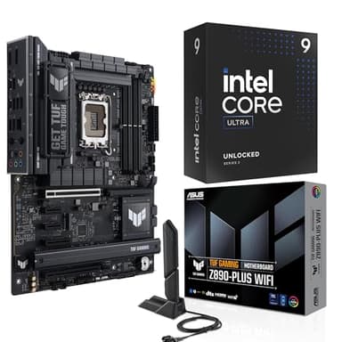 Micro Center CPU Motherboard Combo - Ultra 9 285K 24-Cores LGA 1851 Desktop Processor Bundle with Tuf Gaming Z890-Plus WiFi Motherboard