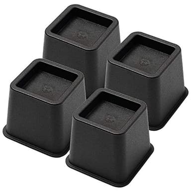 Ihomepark Bed Risers 3 Inch, Heavy Duty Square Furniture Frame Lift for Couch, Chair, Desk, Sofa and Bunk Bedpost, Set of 4