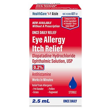 HealthCareAisle Eye Allergy Itch Relief - Olopatadine Hydrochloride Ophthalmic Solution USP, 0.2%, 2.5mL, Eye Allergy Drops