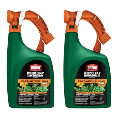 Ortho WeedClear Lawn Weed Killer Ready-to-Spray, Kills Crabgrass, Dandelion and Clover, Hose-End Application, 32 fl. oz., 2-Pack