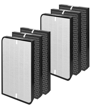 (6 Pack) 5500 Replacement Filters Compatible with AirDoctor 5500 Air Purifier Models 5000, 5500, and 5500i, 2 Efficiency Main Filter + 4 Activated Carbon Filter