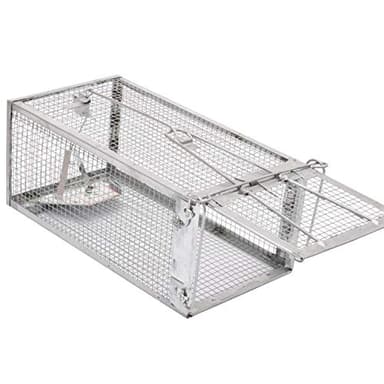 Kensizer Humane Rat Trap, Chipmunk Rodent Trap that Work for Indoor and Outdoor Small Animal - Mouse Voles Hamsters Live Cage Catch and Release 1-Pack Small 10.5" L x 5.5" W x 4.5" H