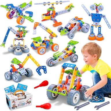 10 in 1 STEM Toys for 4 5 6 7 8+ Year Old Boy Girl Birthday Gifts Building Toys Stem Kits Activities for Kids Ages 4-8 5-7 6-8 Educational Learning Boy Toys Age 3-5 4-6 8-10 Engineering Creative Games