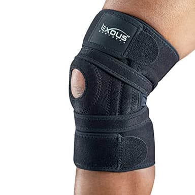 EXOUS BODYGEAR Knee Brace For Women & Men For Arthritis Acl, Mcl Pain Patented 4-way Adjustable Wraparound Support Dual Side Stabilizer For Patella Stability