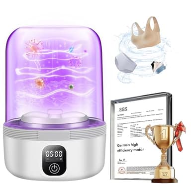 4.0 Upgraded Mini Washing Machine | 1.5L Portable Underwear Washer - 99.99% Cleanliness【NO.1 German high-efficiency motor】【SGS-Certified UV-C Light】 Ideal for Home, Travel, RV & Outdoor Use