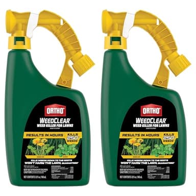 Ortho WeedClear Weed Killer for Lawns Ready-to-Spray - Won't Harm Grass (When Used as Directed), Weed Killer Spray, Kills Dandelion & Clover, Treats up to 16,000 sq. ft., 32 fl. oz. (2-Pack)