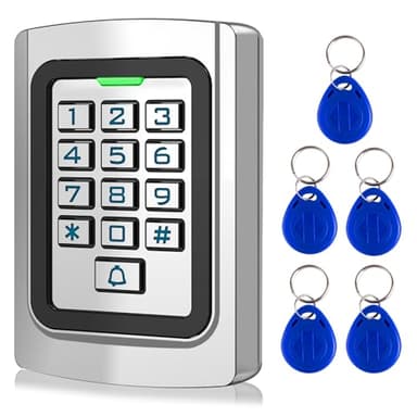 Universal Wired Access Control Keypad, 12V DC Metal Door Keypad, PIN Code & ID Card Key pad, IP68 Waterproof, 2000 Users, for Garage Door, Gate Opener, Magnetic Lock and Access Control Systems