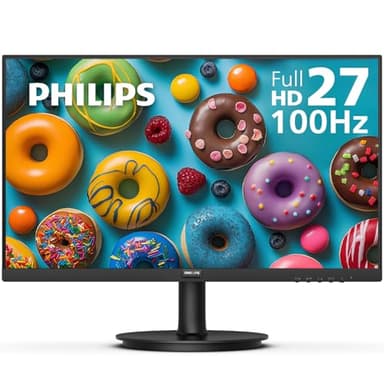 Philips 271V8LB 27" Framless Full HD (1920 x 1080) 100Hz Monitor, VESA, HDMI x 1, VGA Port x1, Eye Care, 4 Year Advance Replacement Warranty