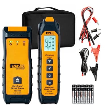 Ideal Electrical SureTrace Digital Circuit Tracer (61-946), Circuit Breaker Finder, 0-480 Volts AC/DC with Backlit Display, Find Breakers, Fuses, Wires, Dead Shorts, and Splice Errors