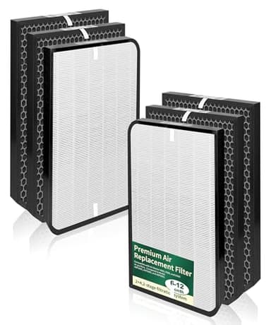 6 Pack AD5500 Replacement Filters Compatible with AirDoctor 5500, 5000, and 5500i Air Purifiers, with 2 Main Filters and 4 Activated Carbon Filters Set, Mode ADF5005, ADF5006