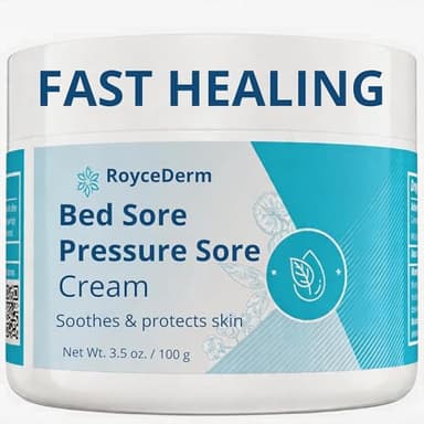 Roycederm Bed and Pressure Sore Treatment Cream: Fast Skin Healing Cream - Infection Protection for Bed Sores, Pressure Sores, Blisters, Cuts, Burns - for Bedridden, Elderly and Amputees