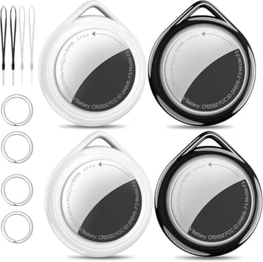 Air Wallet Tracker 4-Pack Apple MFi Certified | Find My Compatible, Waterproof, 100dB Alarm, Replaceable Battery for Keys Pets Luggage, Works with iPhone iPad (iOS Only)