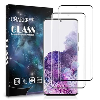 Cnarery 2 Pack Screen Protector for Samsung Galaxy S20 Plus, Support Fingerprint Unlock, Anti-Scratch, 3D Curved Easy Installation Case-Friendly HD Tempered Glass for Samsung Galaxy S20 Plus