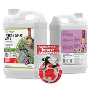 ECO Garden PRO - Organic Vinegar Weed Killer | Kid Safe Pet Safe | Clover Killer for Lawns | Moss Killer | Green Grass & Poison Ivy Killer | Spray Ready Glyphosate Free Herbicide (1 Gal with Sprayer)