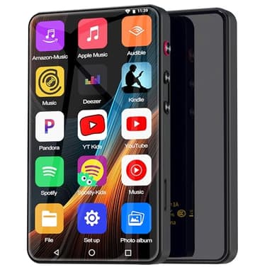 144GB MP3 Player with Bluetooth and WiFi, 4" Full Color Touch Screen MP4 Music Player with Parental Control, Spotify,Pandora,YouTube, Android Mainstrem Media MP4 Music Player for Kids up to 1TB,Black