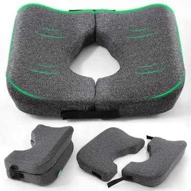 Medisana Memory Foam Bed Sore Cushions for Butt, Ergonomic Bedsore Pressure Relief Pillow with Foldable Design, T Shaped Opening Seat Cushion for Sciatica & Tailbone & Coccyx & Hemorrhoid Pain Relief