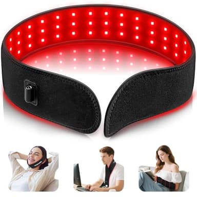Red Light Therapy Belt for Body, Near Infrared Light Therapy for Face Neck 15W Wearable Red Light Neck Wrap with Timer Belt for Chin Hand Wrist Knee Unisex Gift