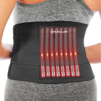 MUELLER Sports Medicine Adjustable Back Brace, Ideal for Upper and Lower Back Pain, Relief & Support for Men and Women, Strains, Sciatica, Scoliosis, Black, One Size