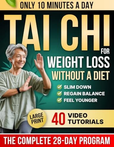 Tai Chi for Weight Loss: The No-Diet 28-Day Science-Backed Program to Slim Down, Regain Balance & Feel Younger With Gentle 10-Minute Daily Workouts | Perfect for Seniors & Beginners