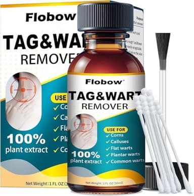 Reaua Fast-Acting Skin Tag Remover for Body and Neck - 17% Salicylic Acid Formula for Plantar, for the Freeze Treatment of genital Warts, Plantar Warts, and Common Warts for All Skin Types-1 Pack