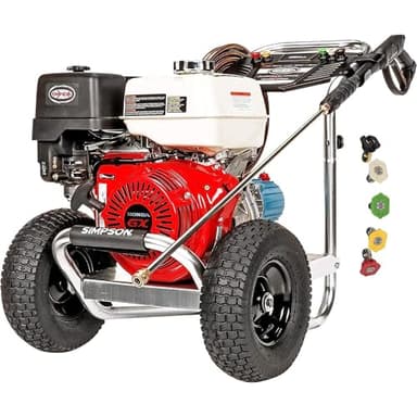 Simpson 4200 PSI Gas Pressure Washer, 4.0 GPM Commercial Power Washer, Cold Water, Honda GX390 Engine, 50' Hose, Aluminum Series, 49-State Compliant (ALH4240)
