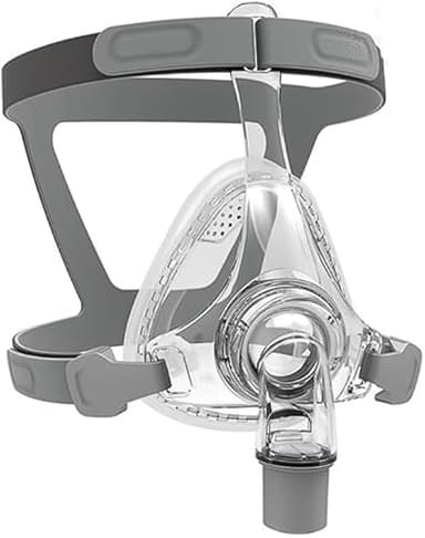 Full Face CPAP MASK, Includes Headgear, Cushion, Frame and Elbow/Swivel （M）