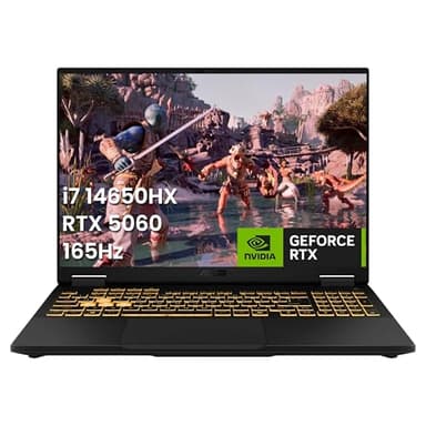 ASUS TUF F16 16" FHD+ 165Hz Gaming Laptop, Intel Core i7-14650HX, NVIDIA GeForce RTX 5060 8GB GDDR7, 32GB DDR5, 1TB SSD, RGB Backlit Keyboard, Webcam, Windows 11, Gray (Renewed)