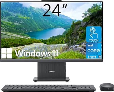 Lenovo IdeaCentre All-in-One Desktop Computer, 24" FHD Touchscreen, 8-core Intel Core i5-13420H Processor, 16GB DDR5, 512GB SSD, Wi-Fi 6, HDMI in&Out, Wireless KB&Mouse, Windows 11 Home