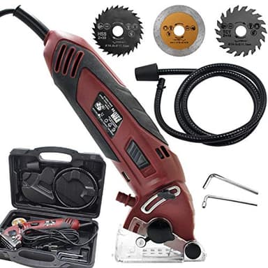 Multifunction Corded Mini Circular Saw Machine Set, 400W High Powered cordless circular saw Machine, Professional Compact Rotorazer Saw for Cut Drywall,Tile, Metal