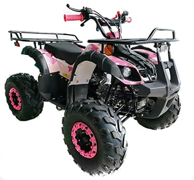 HHH 125cc ATV with Reverse Gas ATV for Youth Big Kids Children ATV Quad 4 Wheeler with Led Lights and Big Tires and Matching Rims (Color : Pink Camo)