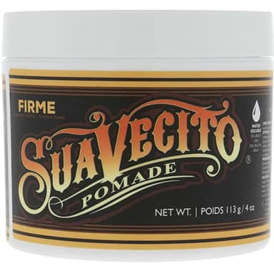 Suavecito Pomade Firme (Strong) Hold 4 oz, 1 Pack - Pomade For Men - Medium Shine Water Based Wax Like Flake Free Hair Gel - Easy To Wash Out - All Day Hold For All Hair Styles
