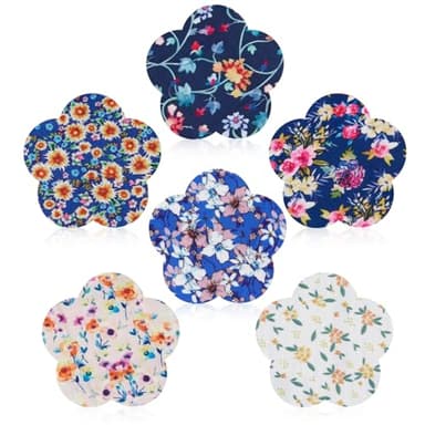 ANGTICS 30 Pcs Dexcom G7 Over Patches, Waterproof & Sweatproof CGM Glucose Monitor Stelo Patch with Flower Shapes, Easy-Peel Tab Adhesive Patches Long-Lasting 10-14 Days (Navy Floral Dream)