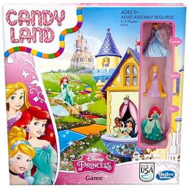 Hasbro Gaming Candy Land Disney Princess Edition Board Game, Preschool Games for 2 to 3 Players, Easter Gifts for Boys and Girls, Family Games for Kids Ages 3 and Up (Amazon Exclusive)