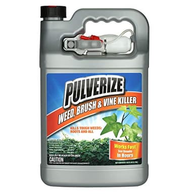 Pulverize Weed and Grass Killer Spray - Fast-Acting, Non-Selective Herbicide for Lawns, Gardens & Driveways - No Glyphosate & Non-Staining Formula - Kid & Pet Safe - 1 Gallon