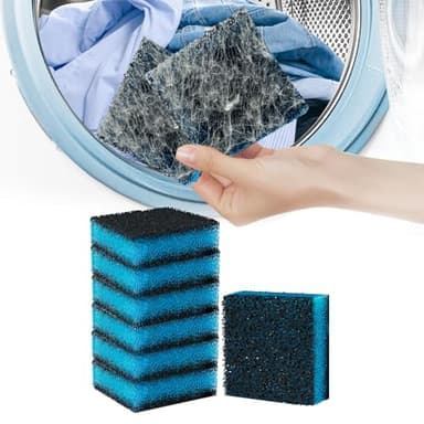 Ultra-Adhesive Pet Hair Catcher for Washing Machine, Reusable & Eco-Friendly Cat & Dog Hair Remover for Laundry, Lint & Fur Remover, Laundry Pet Hair Catcher, Safe for All Fabrics (6PCS)
